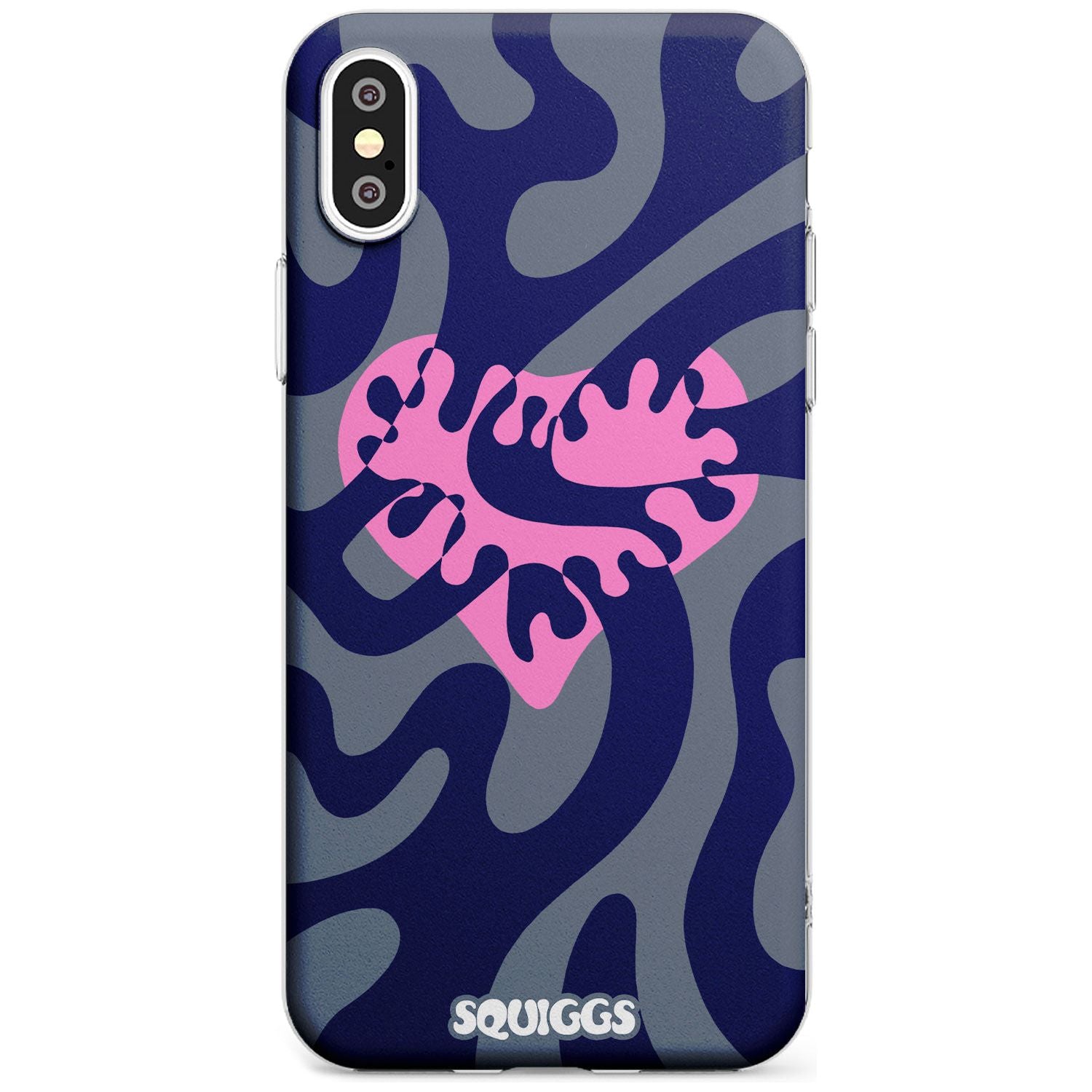 Broken Heart Black Impact Phone Case for iPhone X XS Max XR