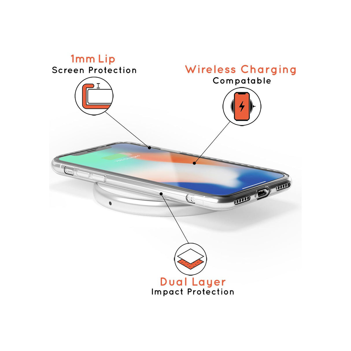 NASA Meatball Slim TPU Phone Blanc Space X XS Max XR