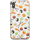 Sushi & Chopsticks Watercolour Pattern Slim TPU Phone Case Warehouse X XS Max XR