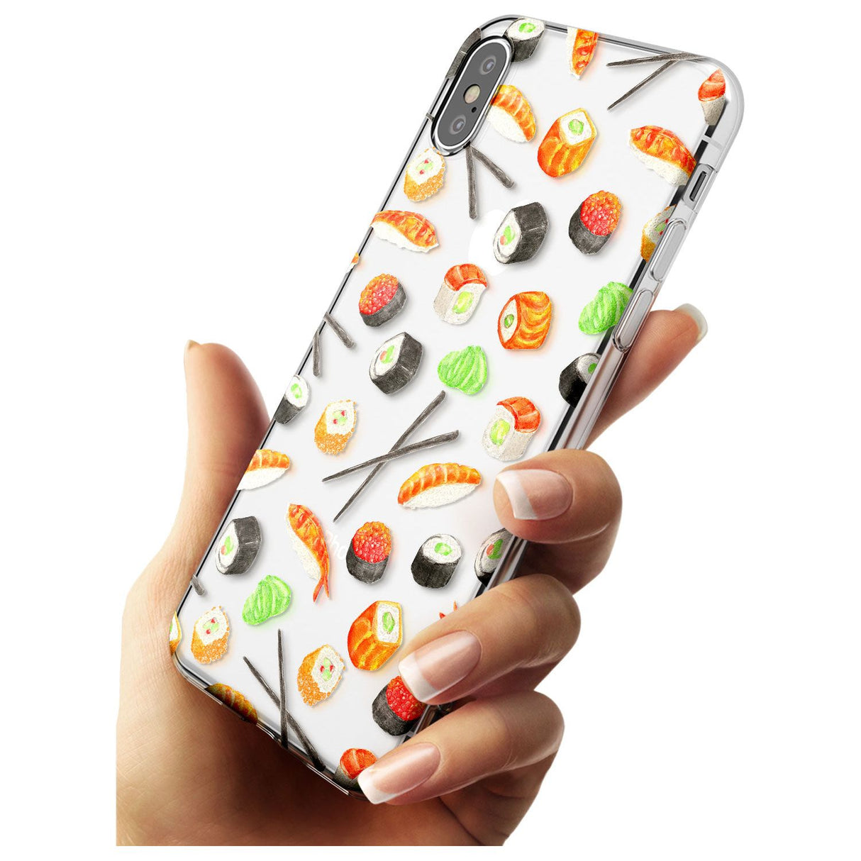 Sushi & Chopsticks Watercolour Pattern Slim TPU Phone Case Warehouse X XS Max XR