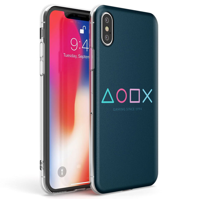 Gaming Since 1994 Station Phone Case iPhone X / iPhone XS / Clear Case,iPhone XR / Clear Case,iPhone XS MAX / Clear Case Blanc Space
