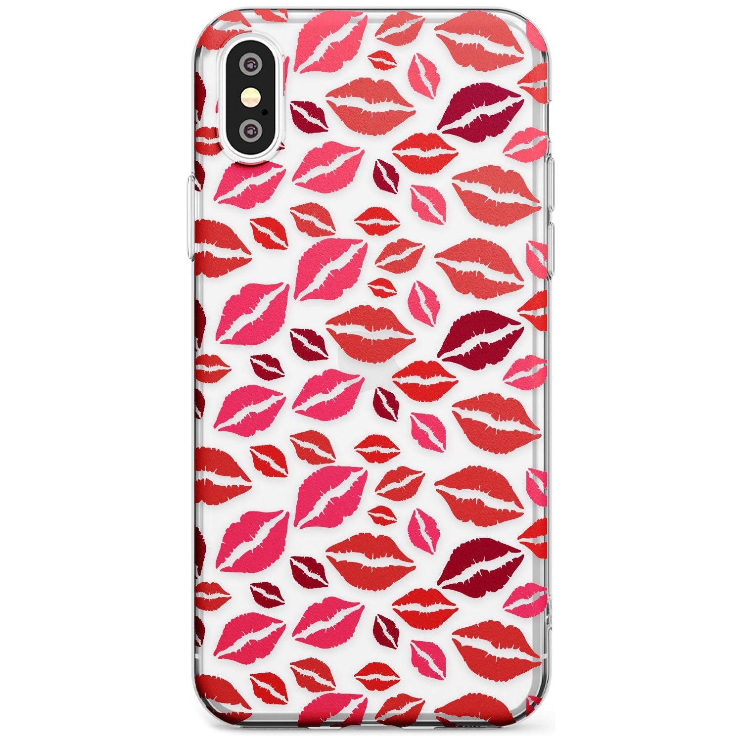 Lips Pattern Black Impact Phone Case for iPhone X XS Max XR
