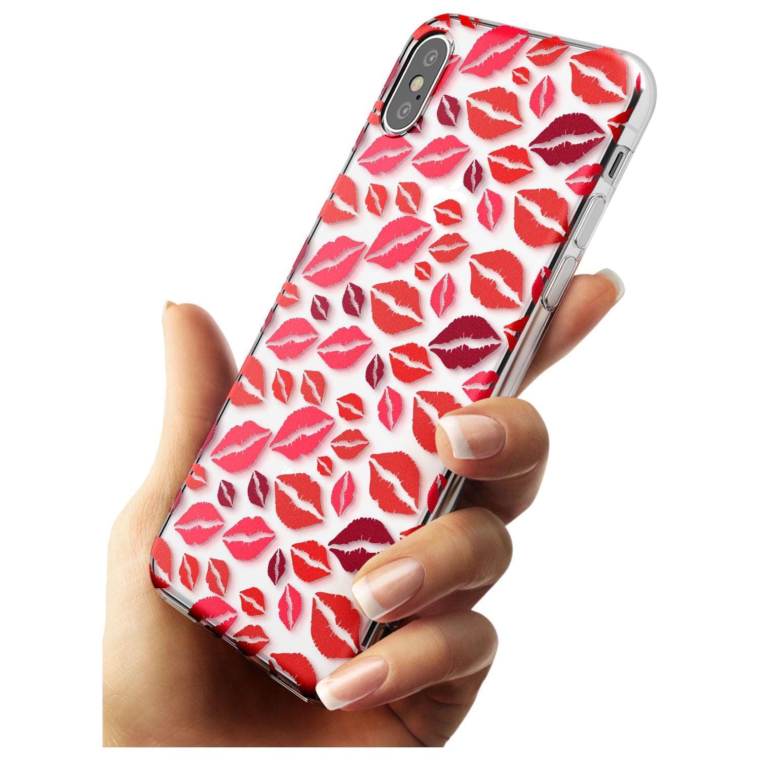 Lips Pattern Black Impact Phone Case for iPhone X XS Max XR
