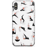 Yoga Poses Clear Black Impact Phone Case for iPhone X XS Max XR