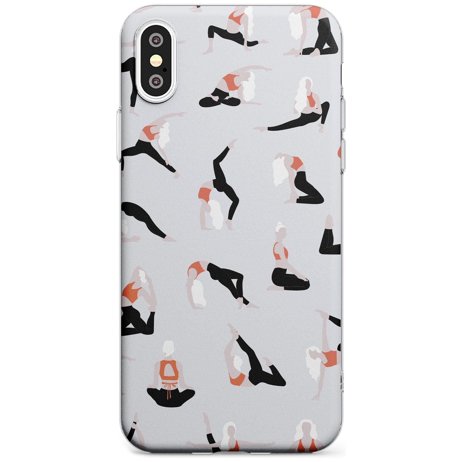 Yoga Poses Black Impact Phone Case for iPhone X XS Max XR