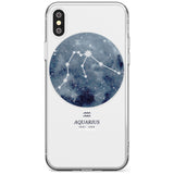 Aquarius Zodiac Transparent Design - Blue Slim TPU Phone Case Warehouse X XS Max XR