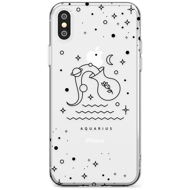 Aquarius Emblem - Transparent Design Slim TPU Phone Case Warehouse X XS Max XR