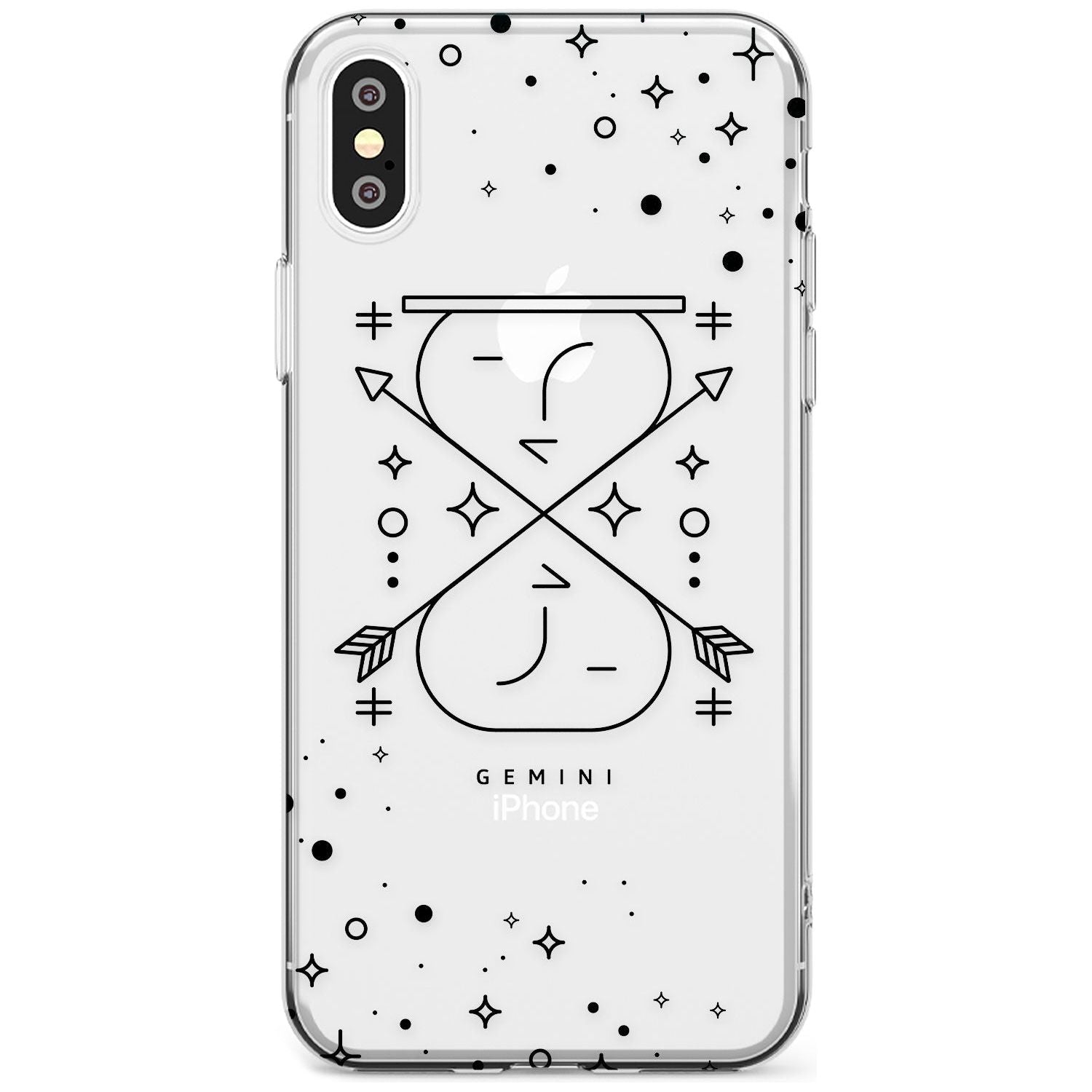 Gemini Emblem - Transparent Design Slim TPU Phone Case Warehouse X XS Max XR