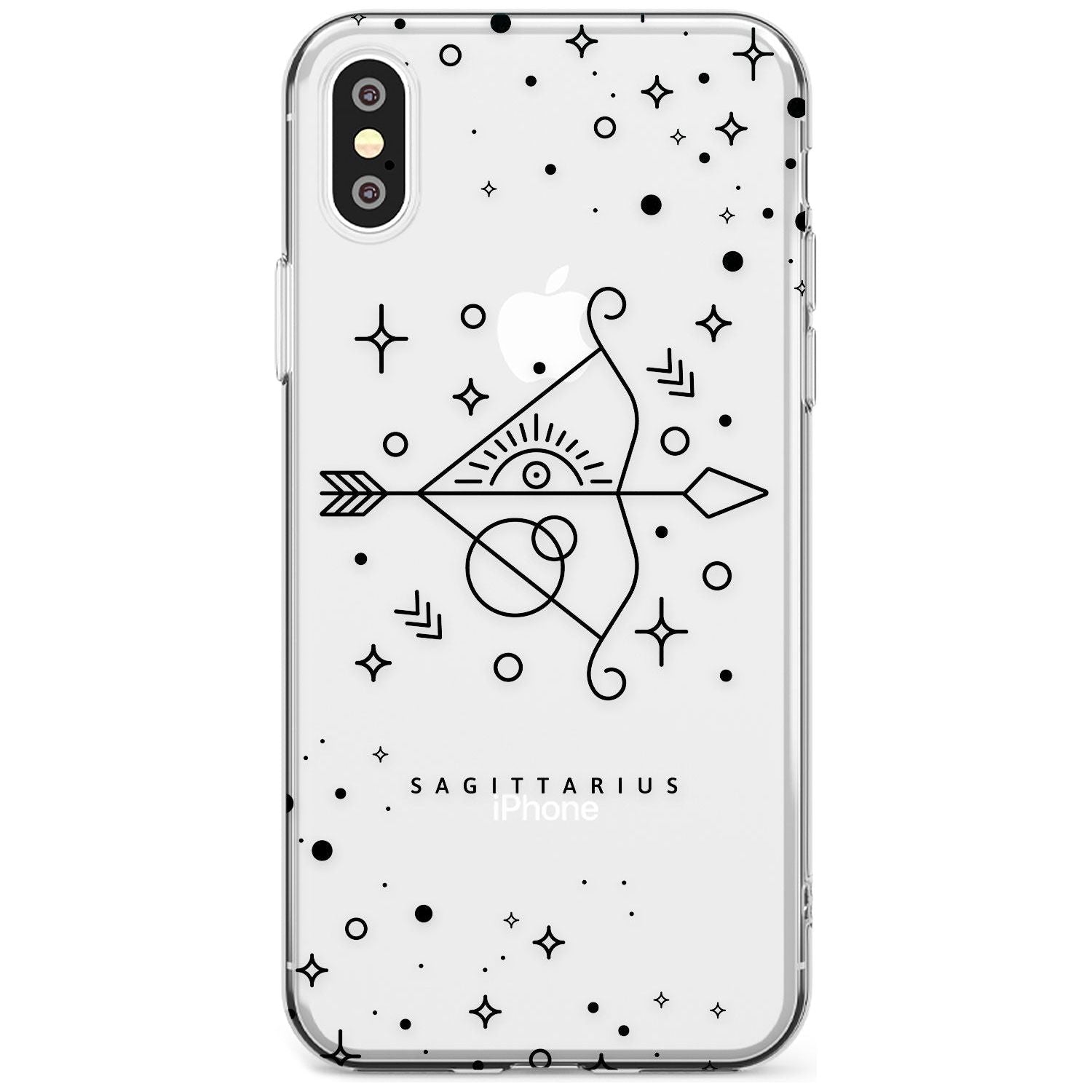 Sagittarius Emblem - Transparent Design Slim TPU Phone Case Warehouse X XS Max XR